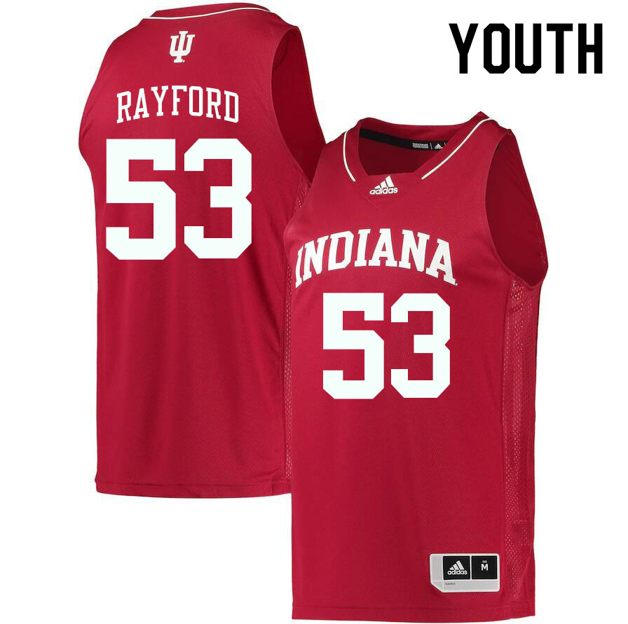 Youth #53 Jordan Rayford Indiana Hoosiers College Basketball Jerseys Stitched Sale-Crimson